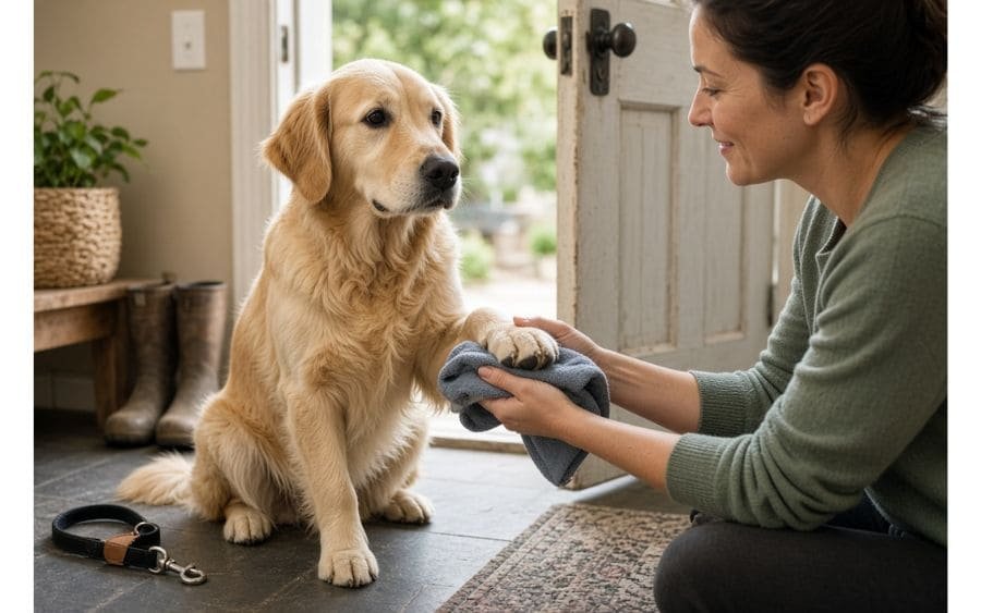 How to stop dog from licking paws with proper paw care